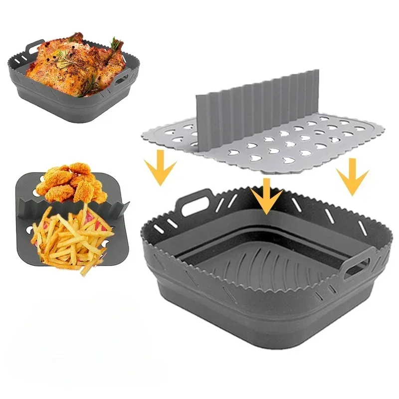 Silicone Steamer Basket - Air Fryer Silicone Tray Oven Baking