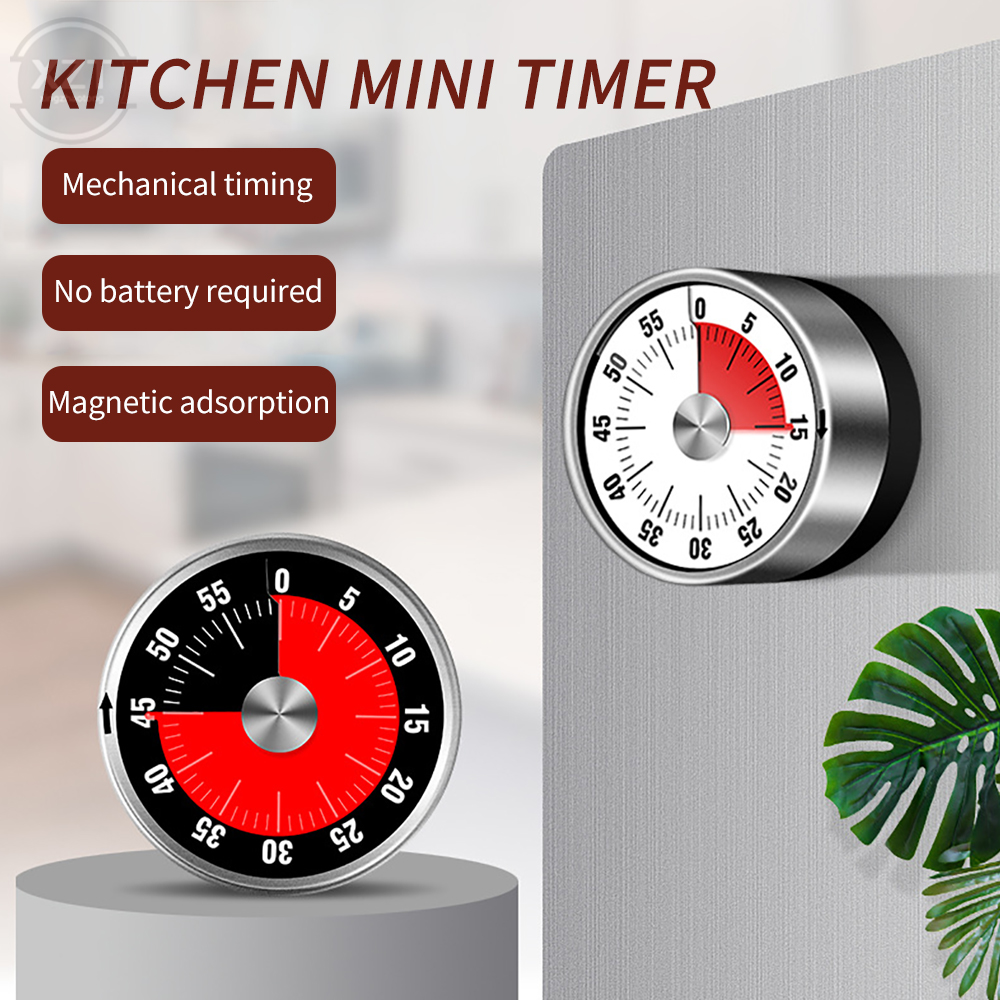 Kitchen Timer Digital - Creative Magnetic Stainless Steel Timer Mechanical