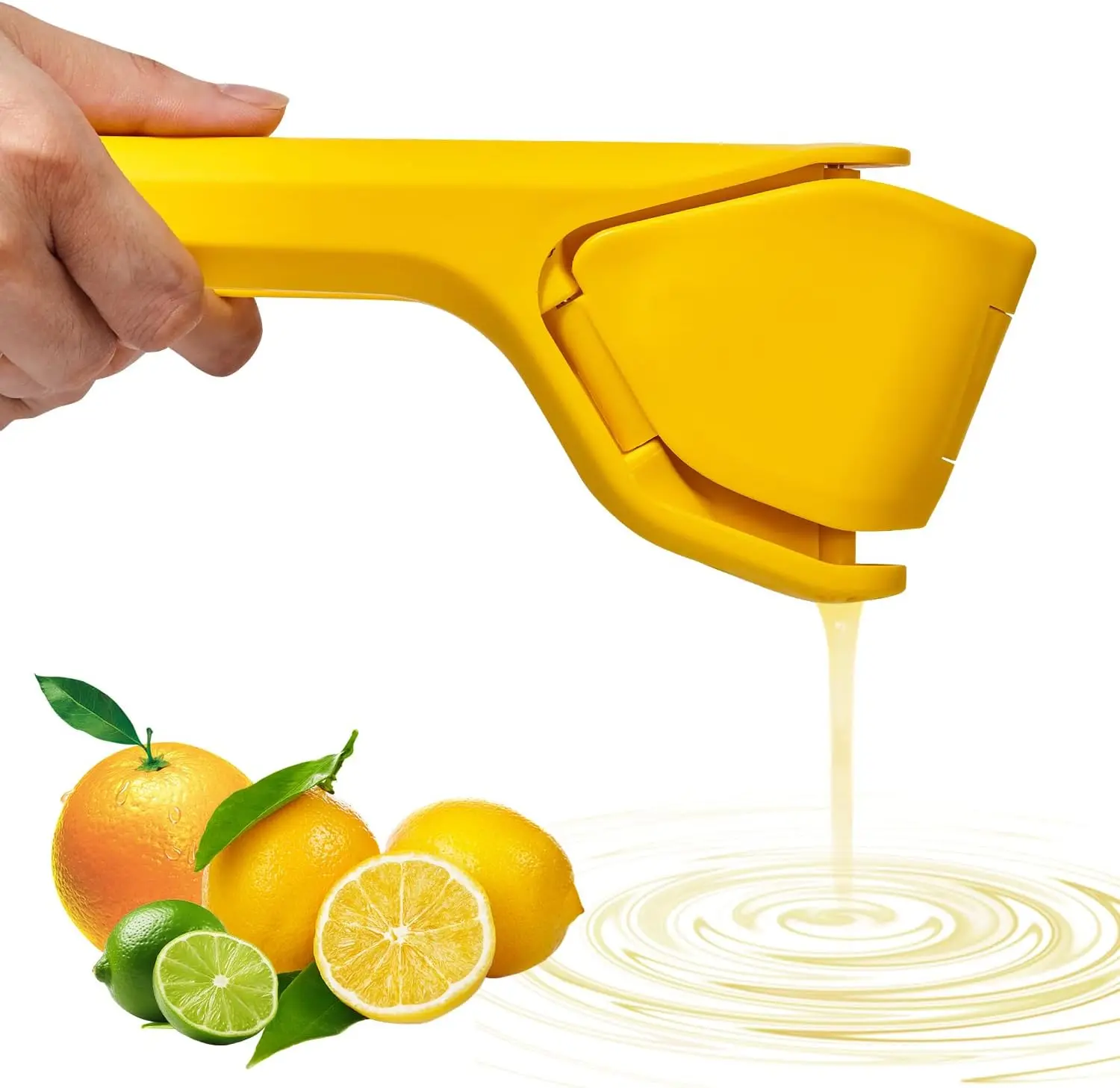 Citrus Lemon Squeezer - Handheld Lemon Squeezer, Yellow Citrus Juicer,