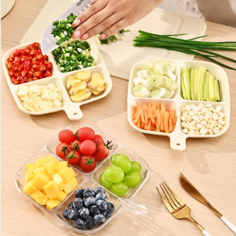Korean Kitchen Gadgets - 4 Compartment Korean Style Fruit Plates