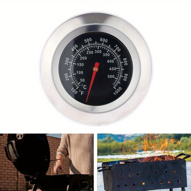 Kitchen Handy Gadgets - Stainless Steel BBQ Smoker Grill Temperature