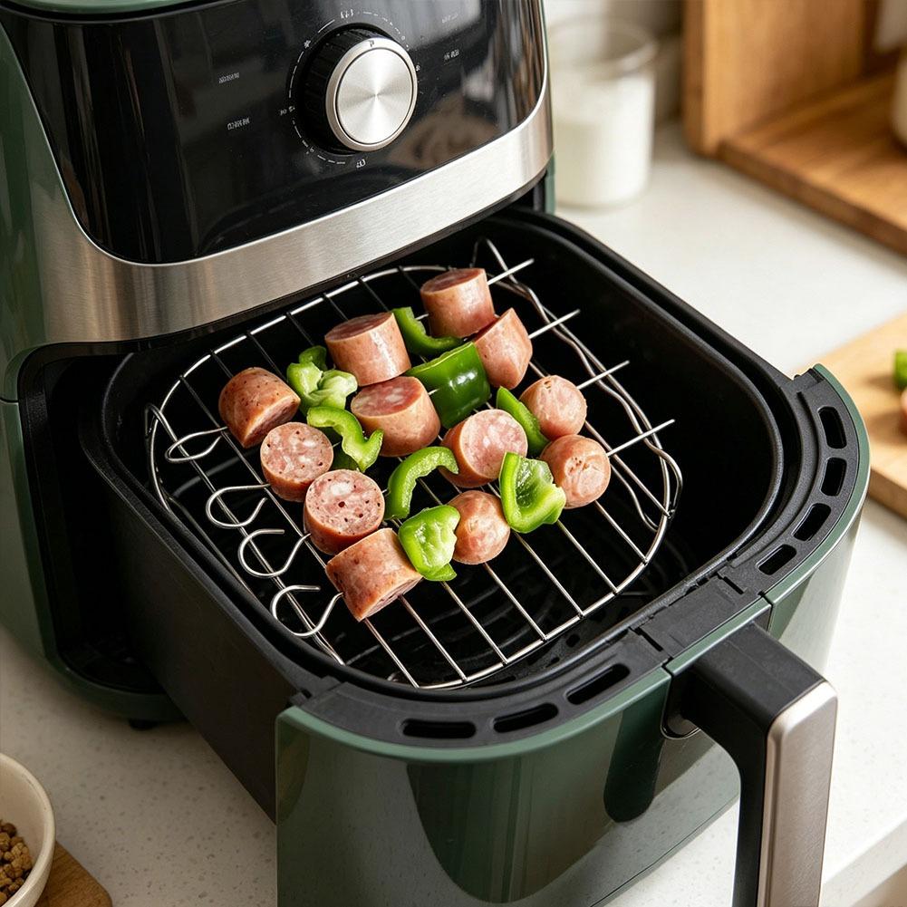 Kitchen Handy Gadgets - Air Fryer Square Grill Stainless Steel,