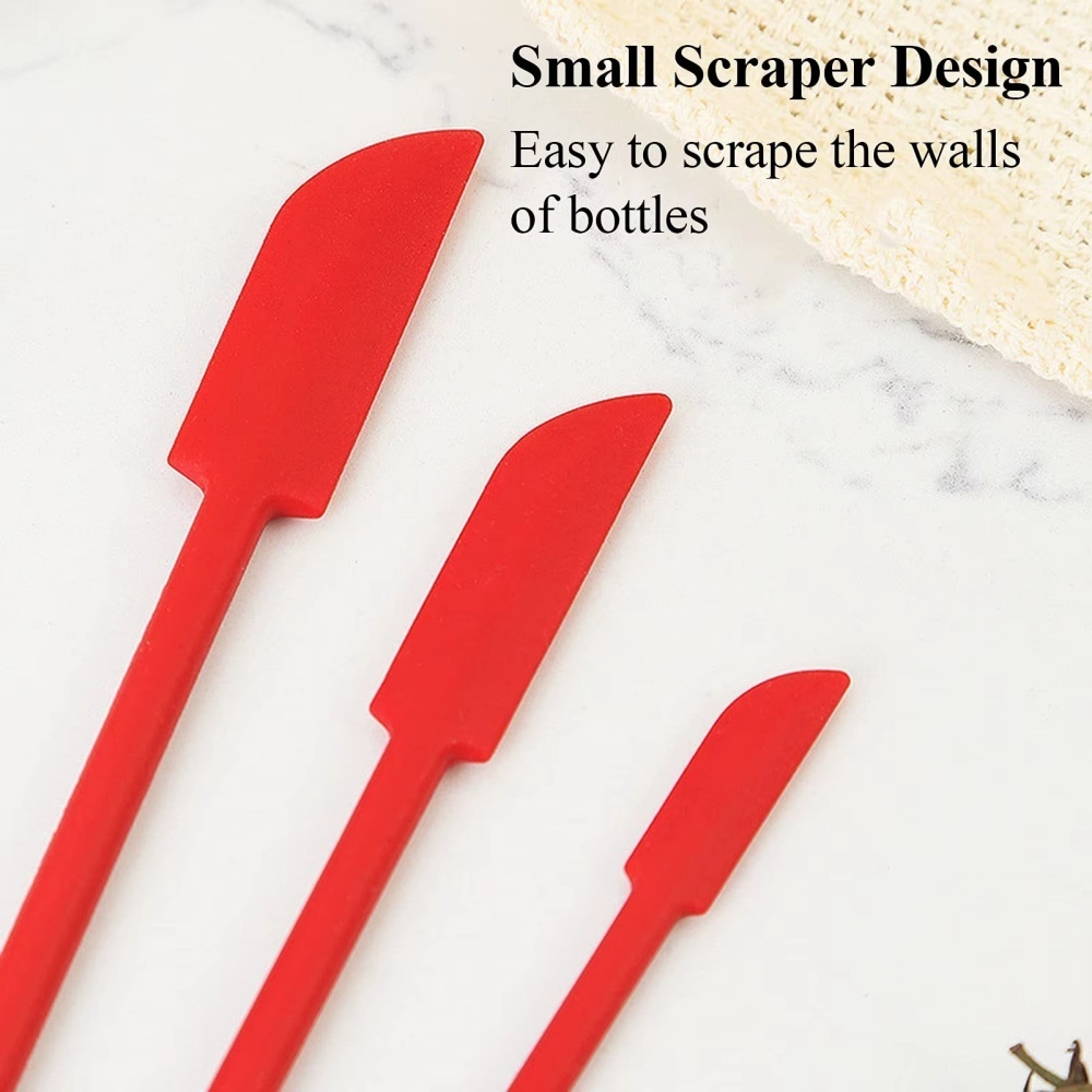 Silicone Spatula Set - 3pcs Silicone Double Headed Scraper Set