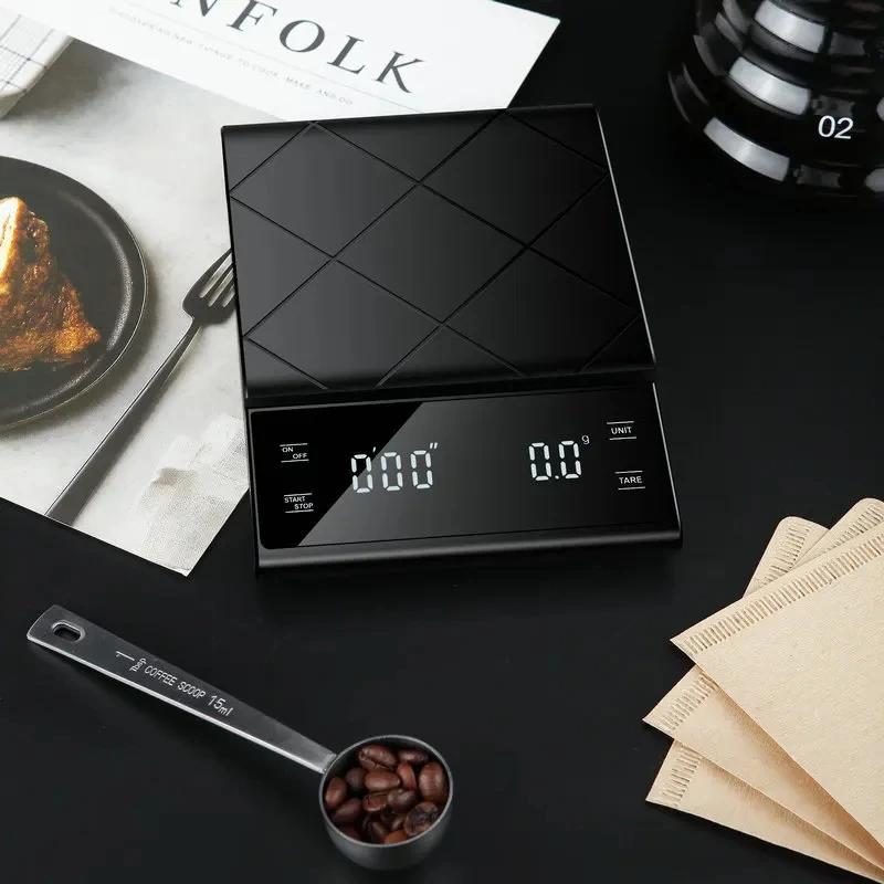 Kitchen Timer Digital - 3kg/0.1g Coffee Scale With Timer High