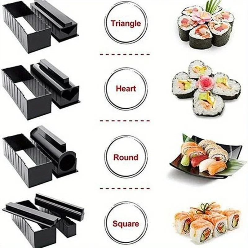 2026 10Pcs DIY Sushi Mold Kit  - Korean Kitchen Gadgets avis et prix