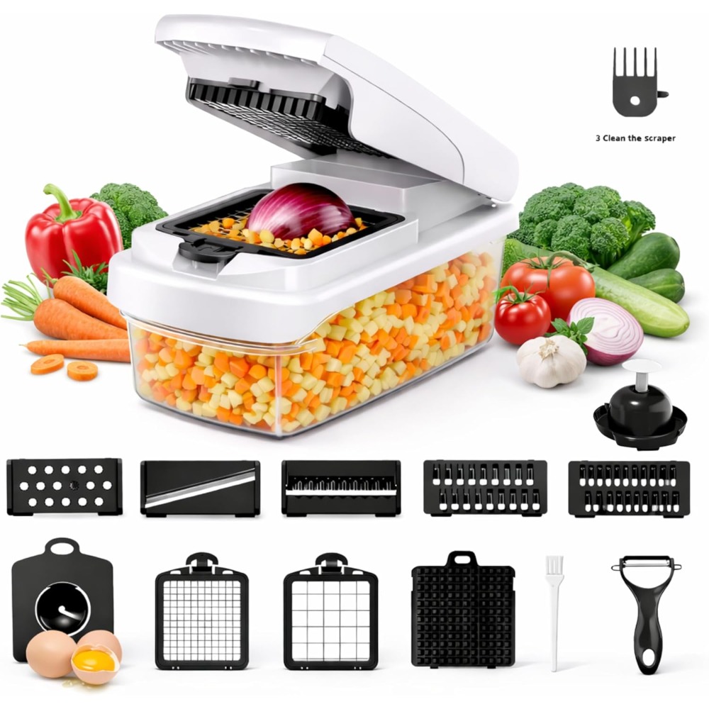 12-in-1 Vegetable Chopper with - Mandoline Slicer avis et prix