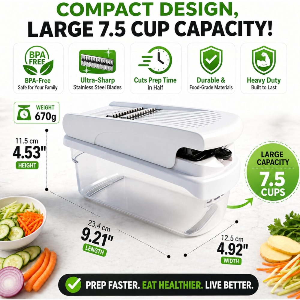 12-in-1 Vegetable Chopper with - Mandoline Slicer avis et prix