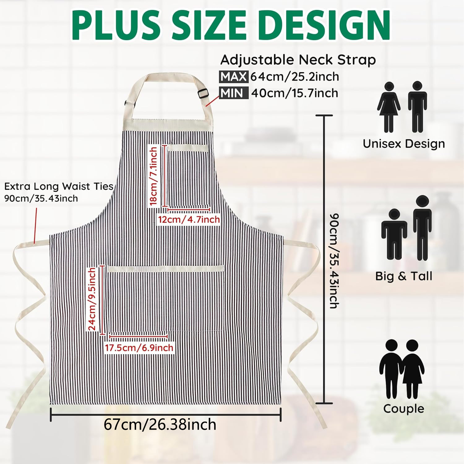 plus size 89cm Adjustable Apro - Korean Kitchen Gadgets avis et prix