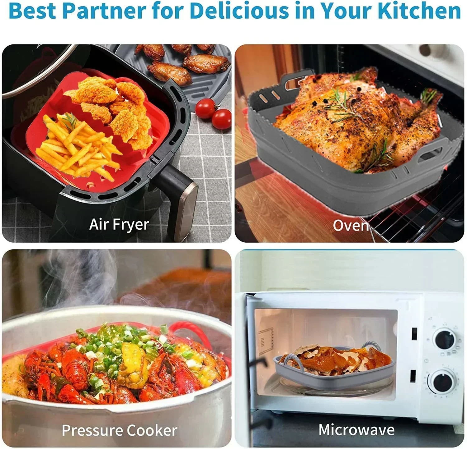 Air Fryer Silicone Tray Oven B - Silicone Steamer Basket avis et prix