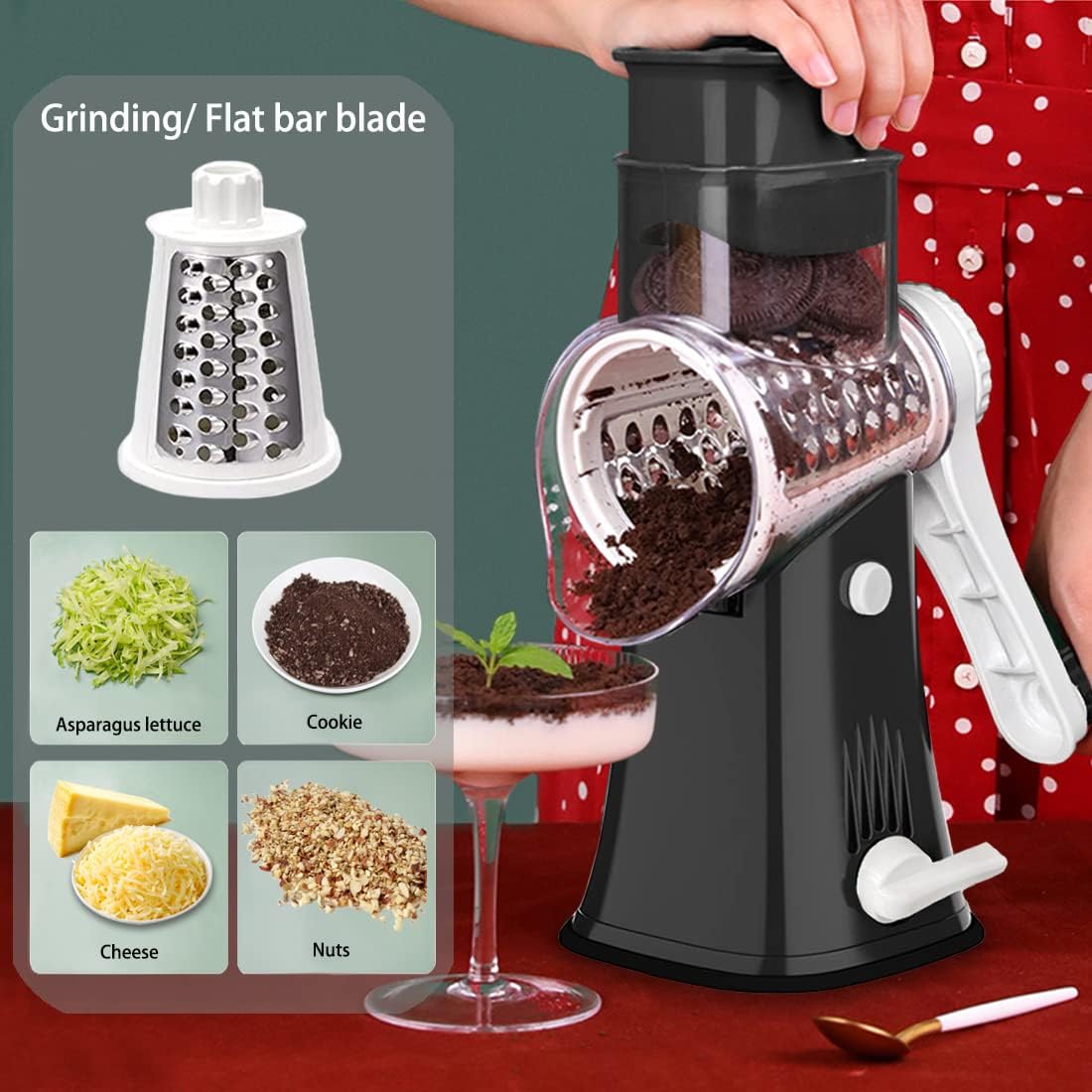 5-in-1 Rotary Cheese Grater &  - Mandoline Slicer avis et prix
