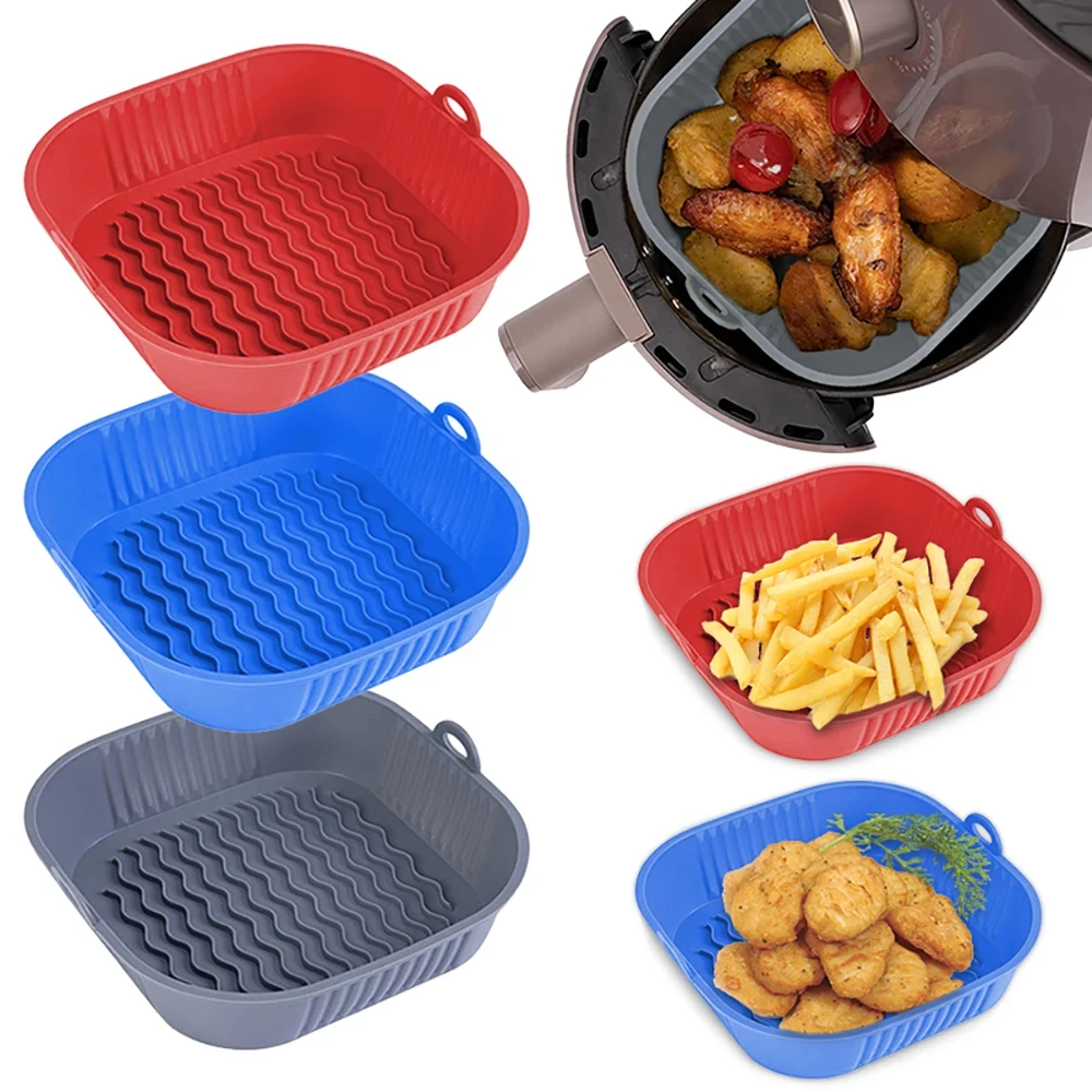 Silicone Air Fryer Pot Tray Fo - Silicone Steamer Basket avis et prix