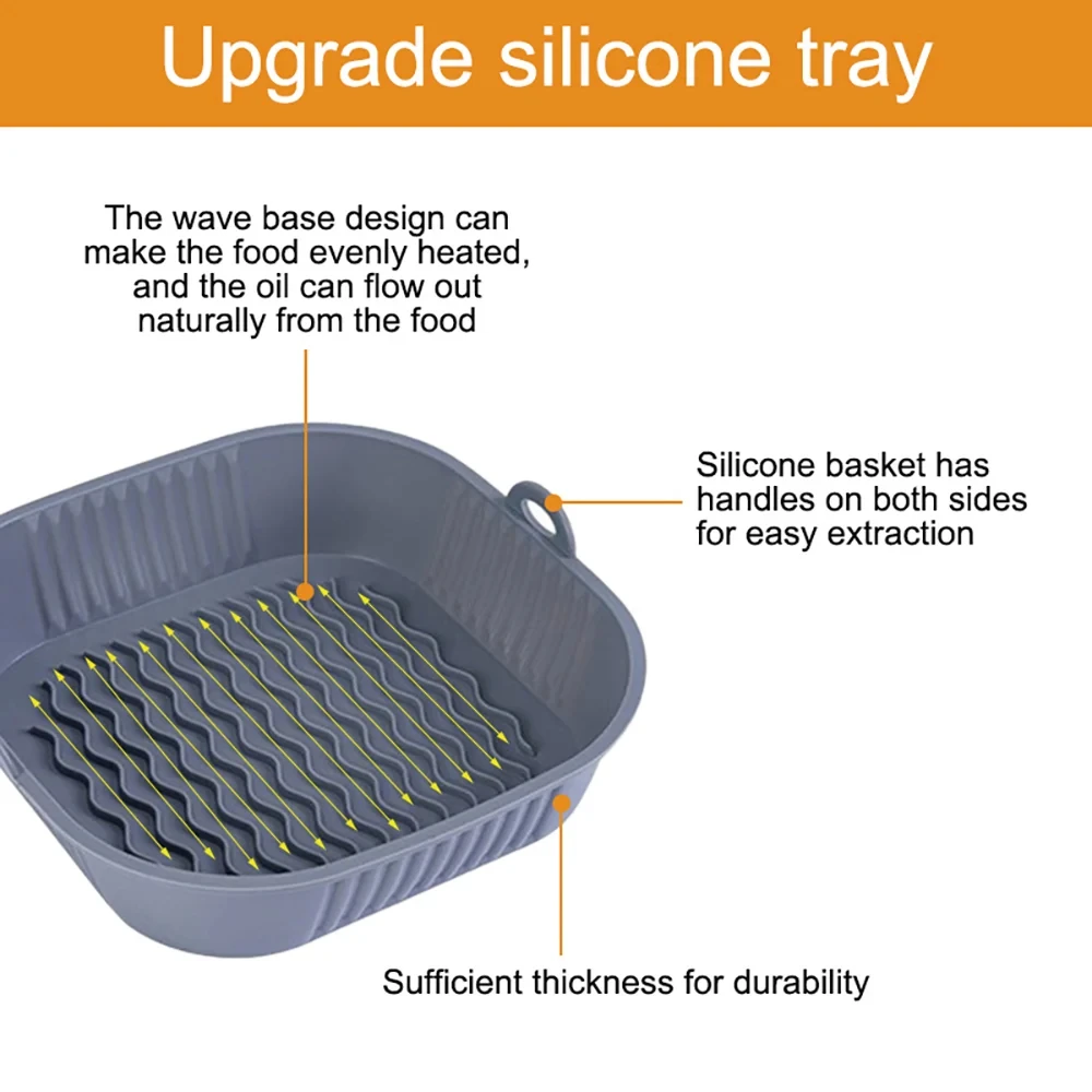 Silicone Air Fryer Pot Tray Fo - Silicone Steamer Basket avis et prix