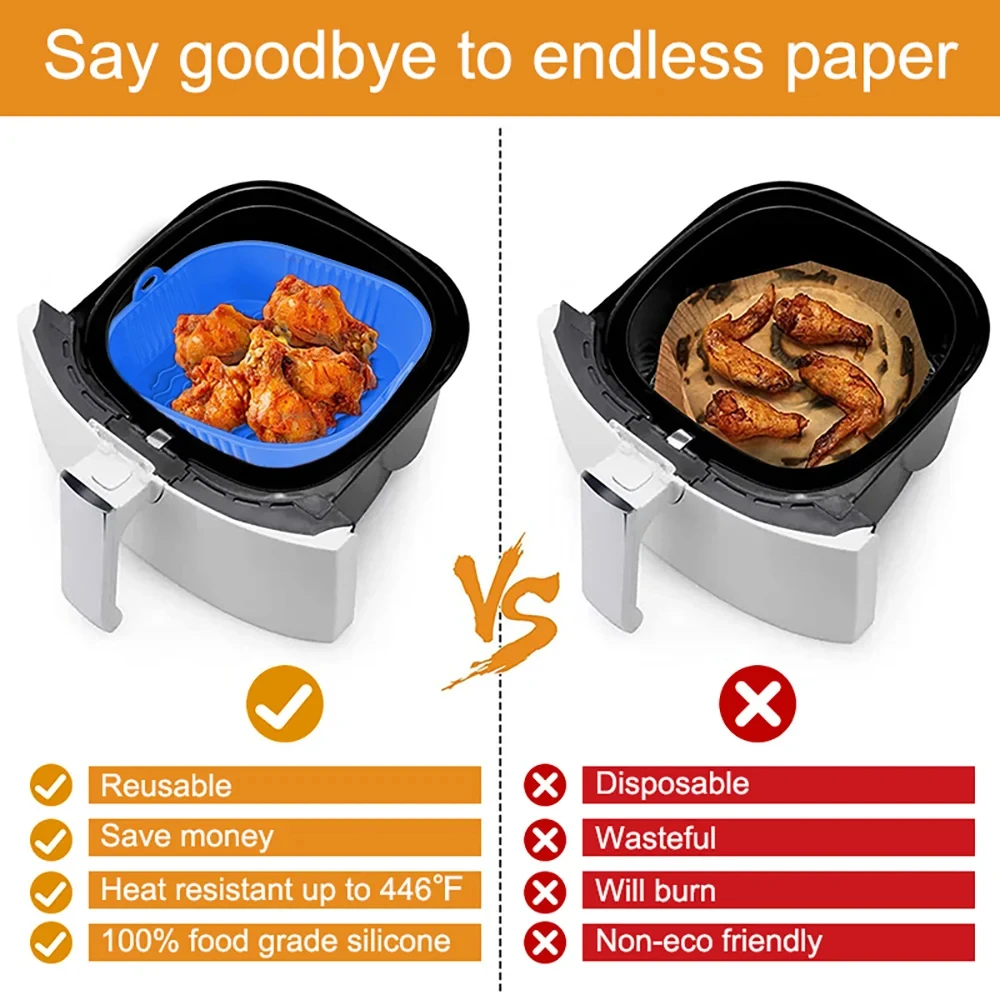 Silicone Air Fryer Pot Tray Fo - Silicone Steamer Basket avis et prix