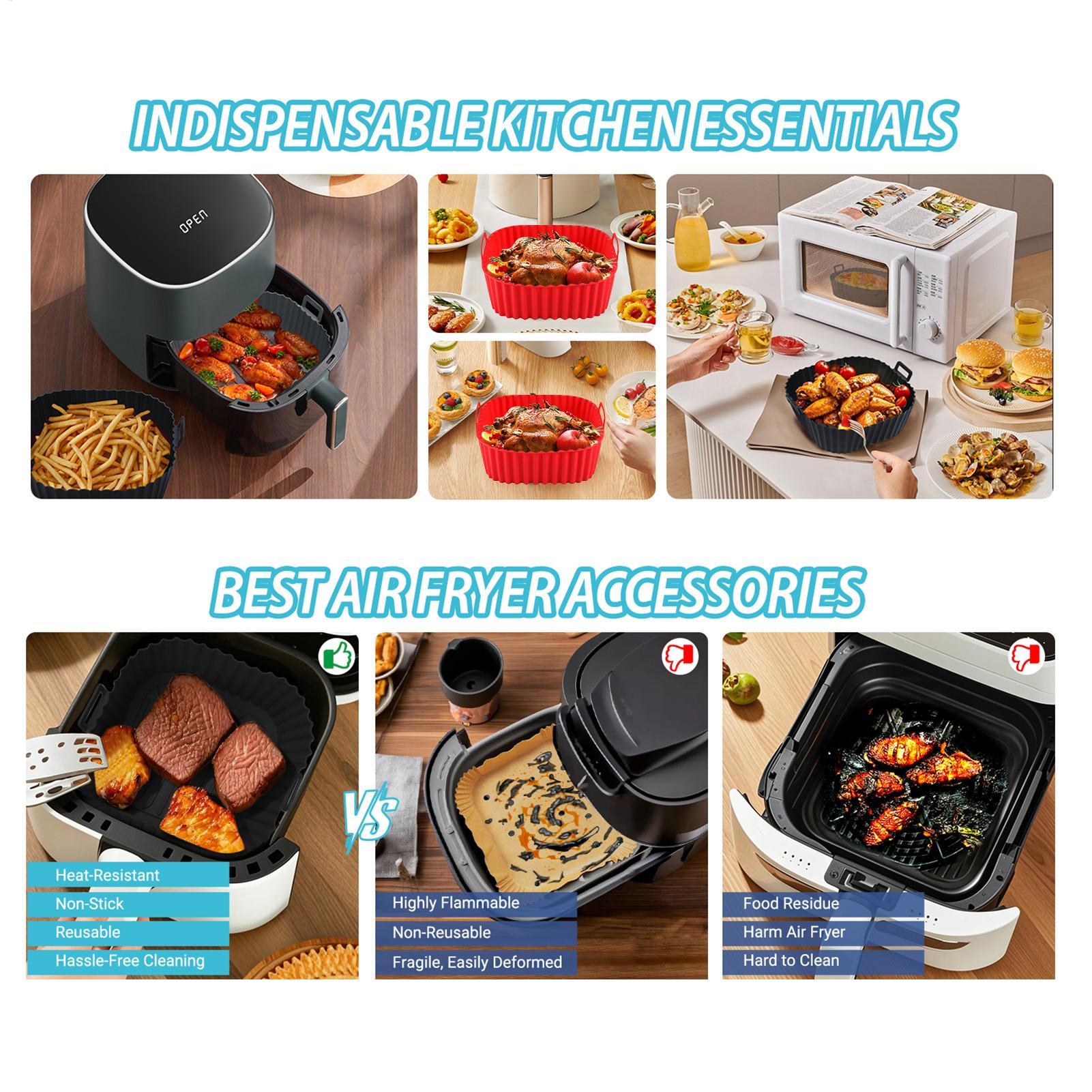 Silicone Air Fryer Liners Pot  - Silicone Steamer Basket avis et prix