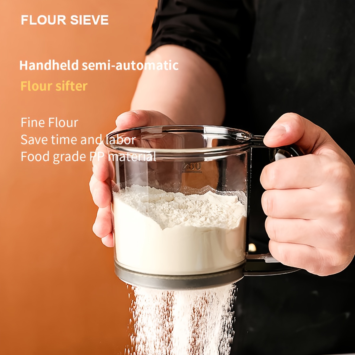 Flour sifter handheld semi-aut - Kitchen Handy Gadgets avis et prix