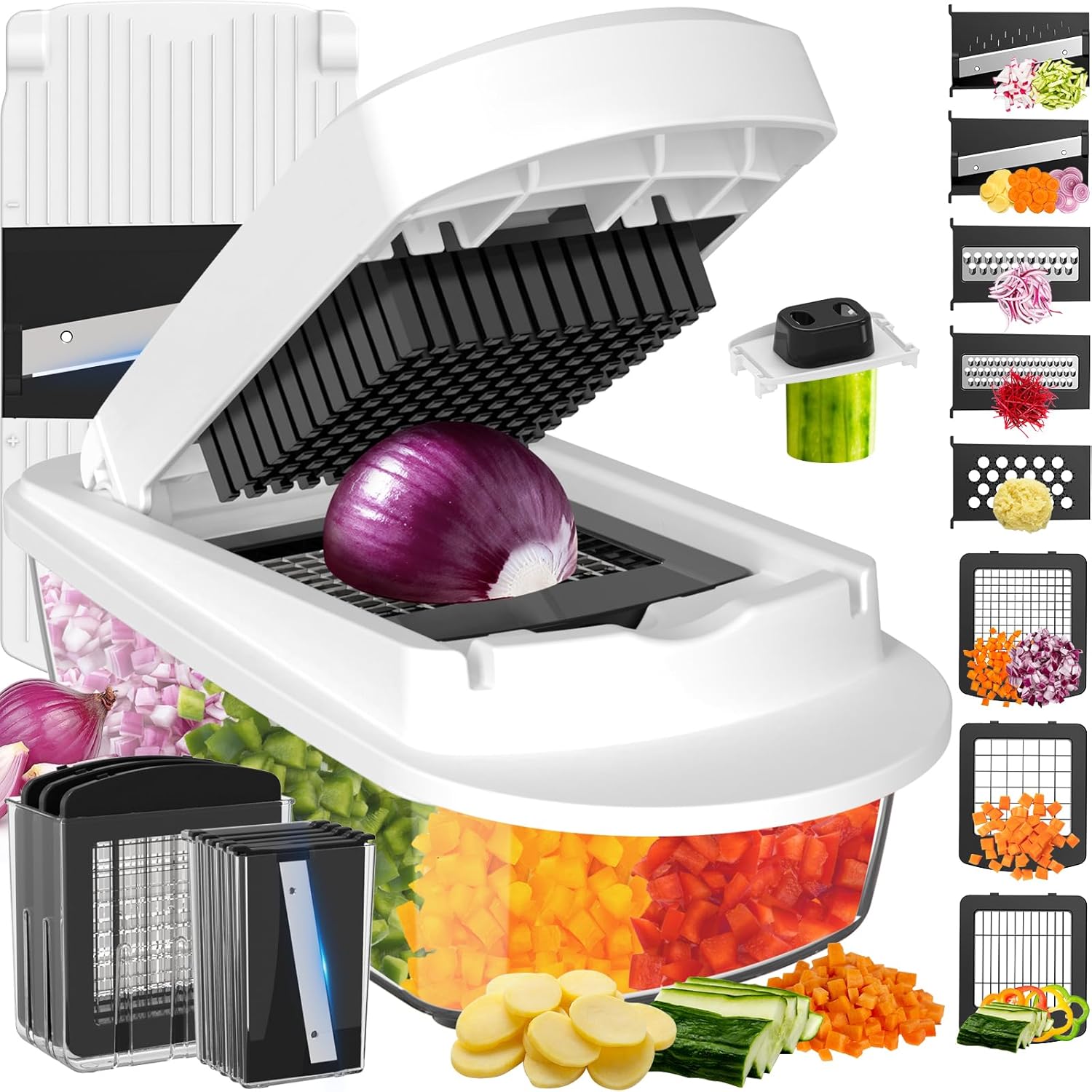 8-Blade Vegetable Chopper Mand - Mandoline Slicer avis et prix