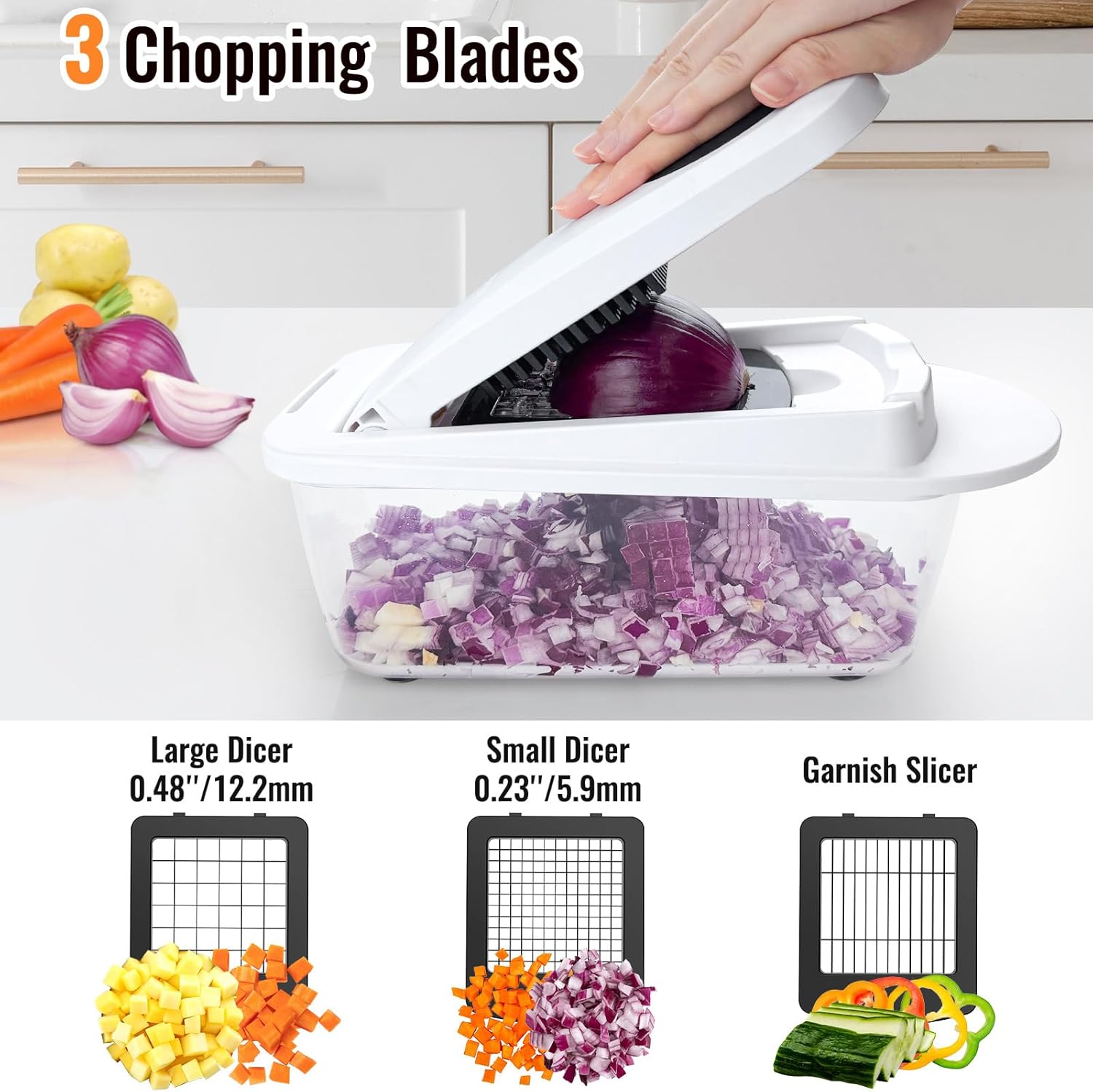 8-Blade Vegetable Chopper Mand - Mandoline Slicer avis et prix