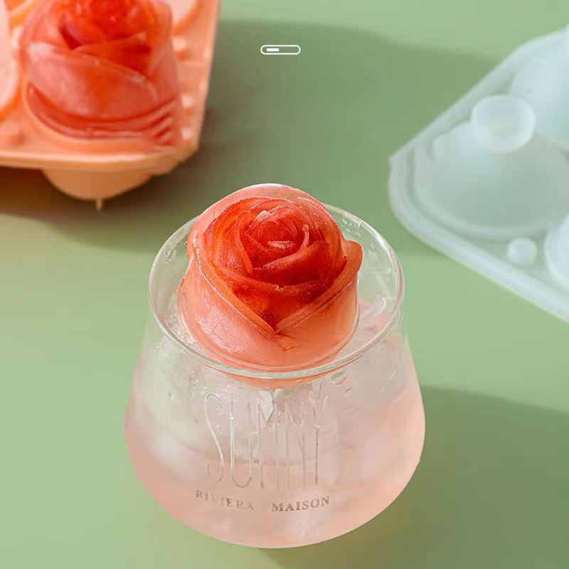 3D Rose Ice Molds 4 Holes Ice  - Kitchen Handy Gadgets avis et prix