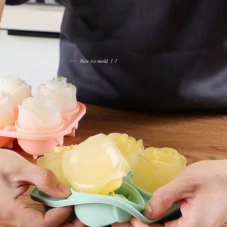3D Rose Ice Molds 4 Holes Ice  - Kitchen Handy Gadgets avis et prix