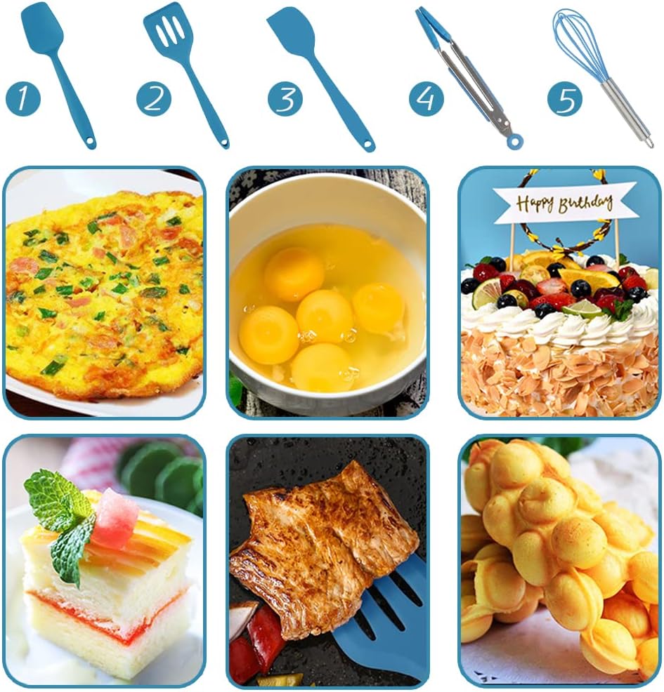 Mini Kitchen Utensil Set - 5-P - Silicone Spatula Set avis et prix