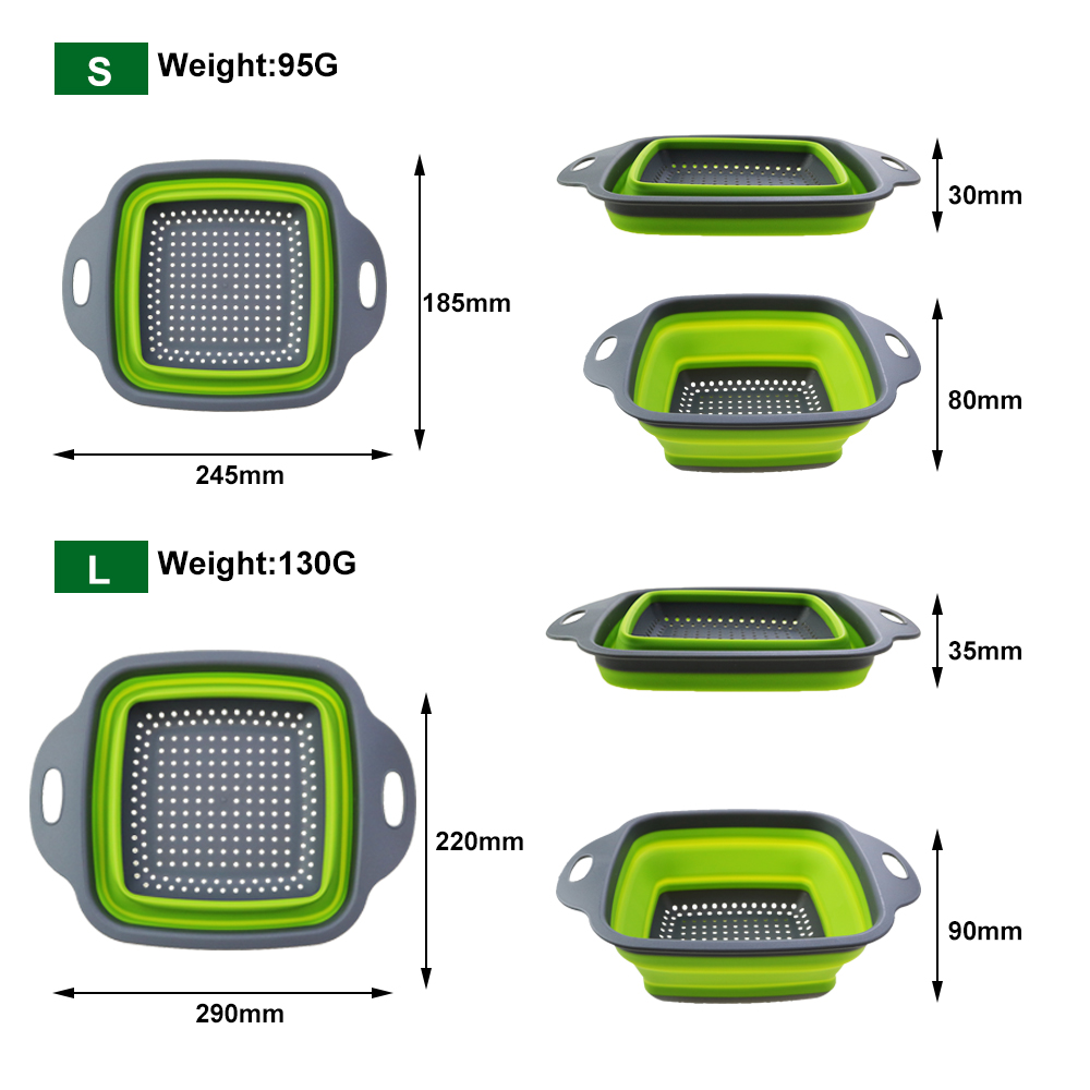 1Pc 2in1 Silicone Folding Drai - Silicone Steamer Basket avis et prix