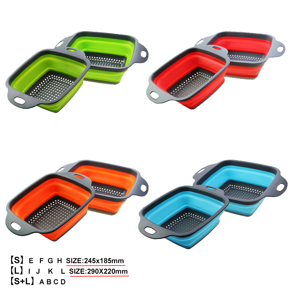 1Pc 2in1 Silicone Folding Drai - Silicone Steamer Basket avis et prix