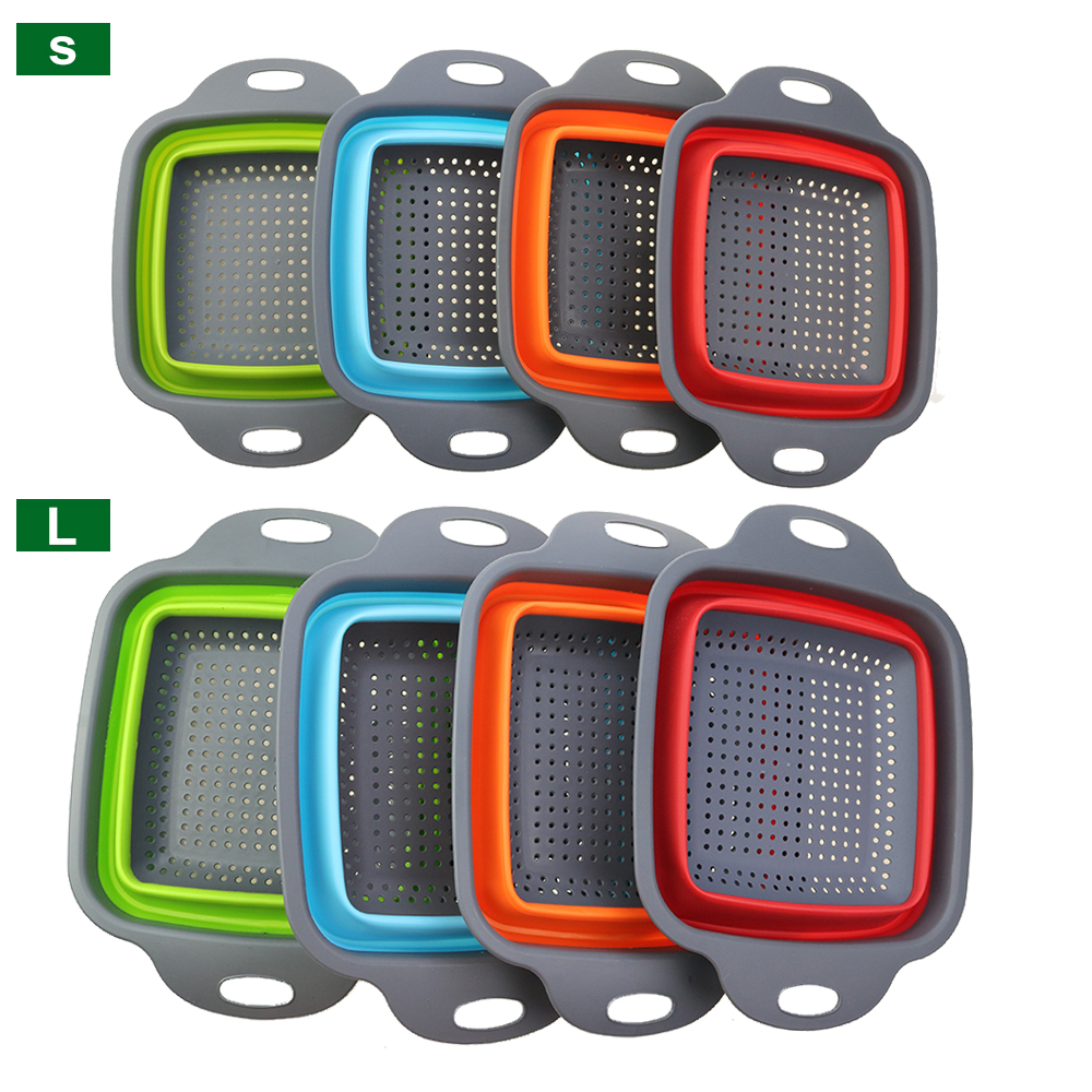 1Pc 2in1 Silicone Folding Drai - Silicone Steamer Basket avis et prix