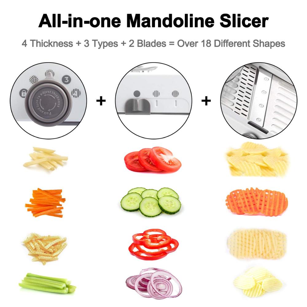 LMETJMA 18 Types Adjustable Ma - Mandoline Slicer avis et prix