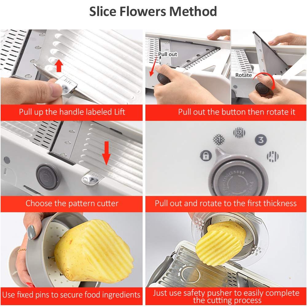 LMETJMA 18 Types Adjustable Ma - Mandoline Slicer avis et prix