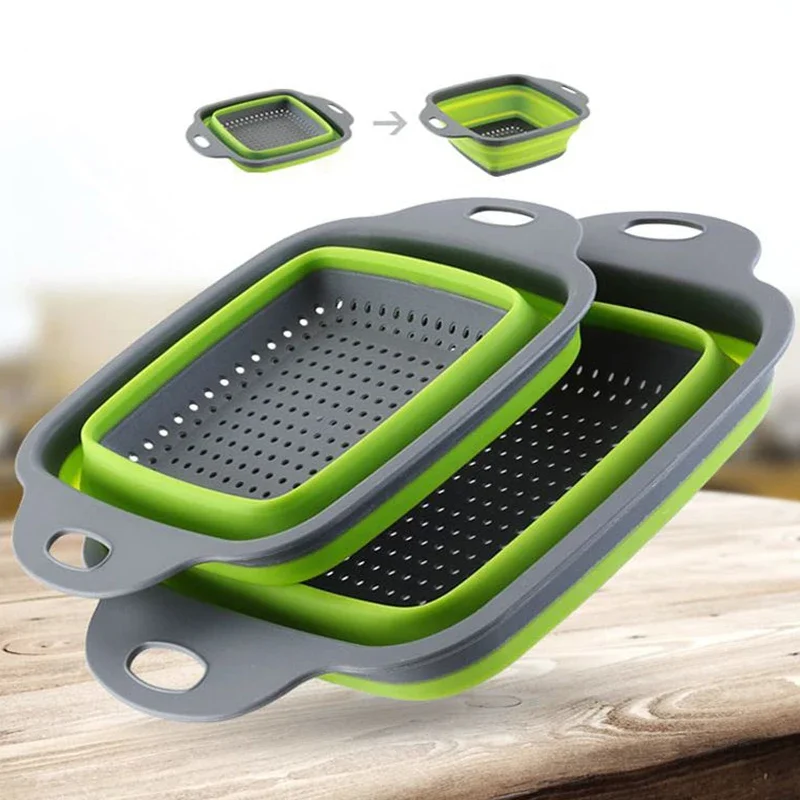 NEW Foldable Vegetable Washing - Silicone Steamer Basket avis et prix