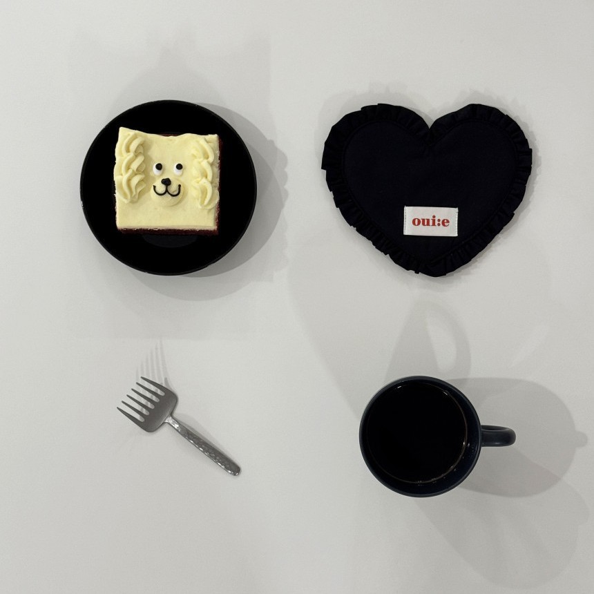 Heart Plaid  Coaster Korean Ha - Korean Kitchen Gadgets avis et prix