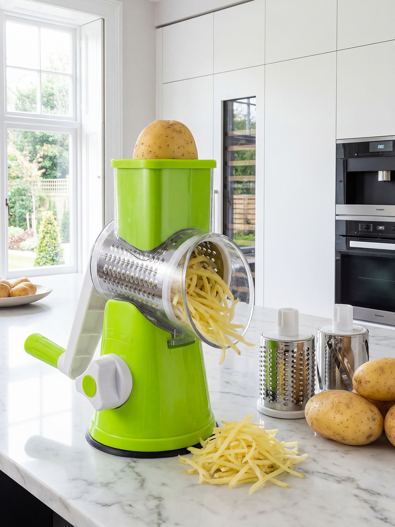 Rotary Cheese Grater with Hand - Mandoline Slicer avis et prix