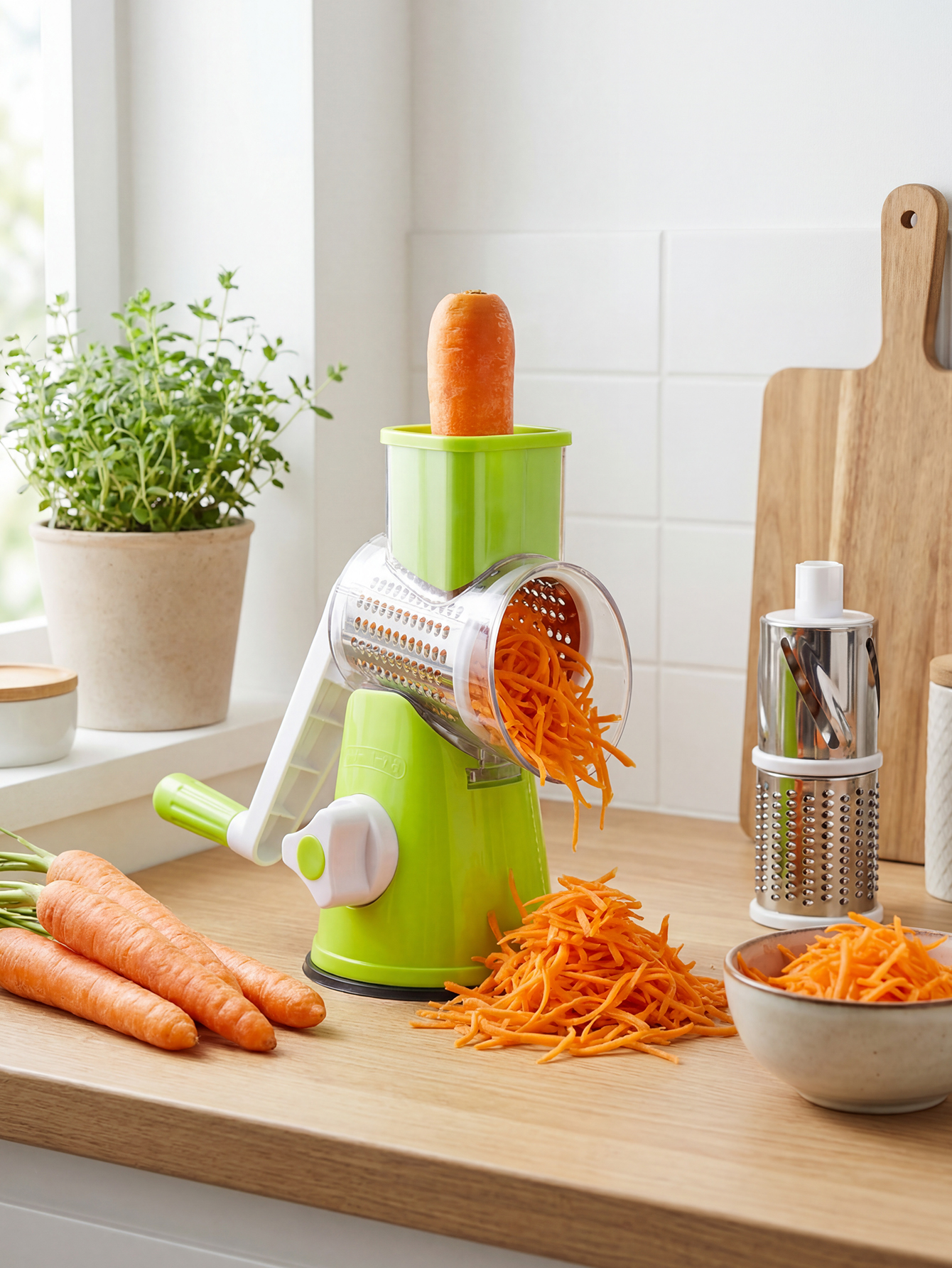 Rotary Cheese Grater with Hand - Mandoline Slicer avis et prix