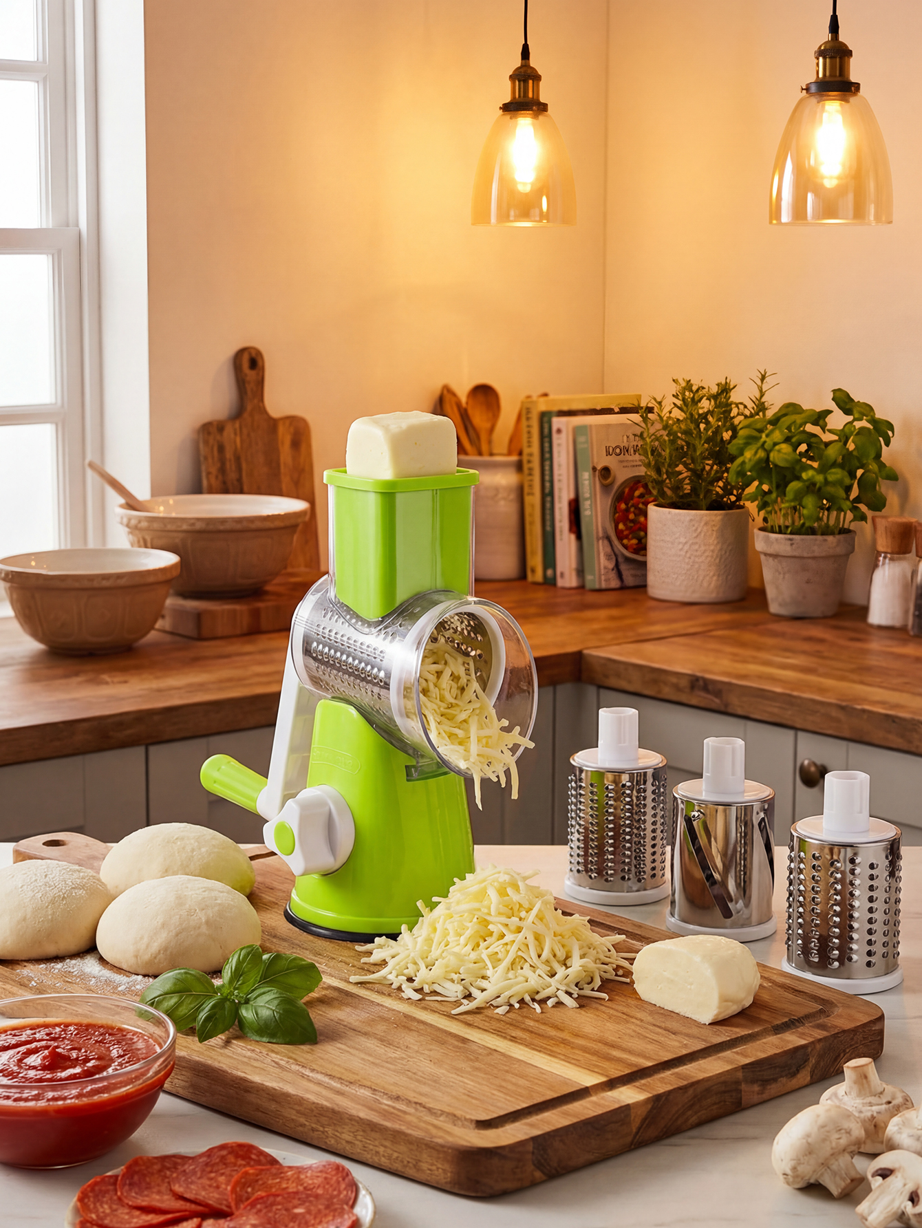 Rotary Cheese Grater with Hand - Mandoline Slicer avis et prix