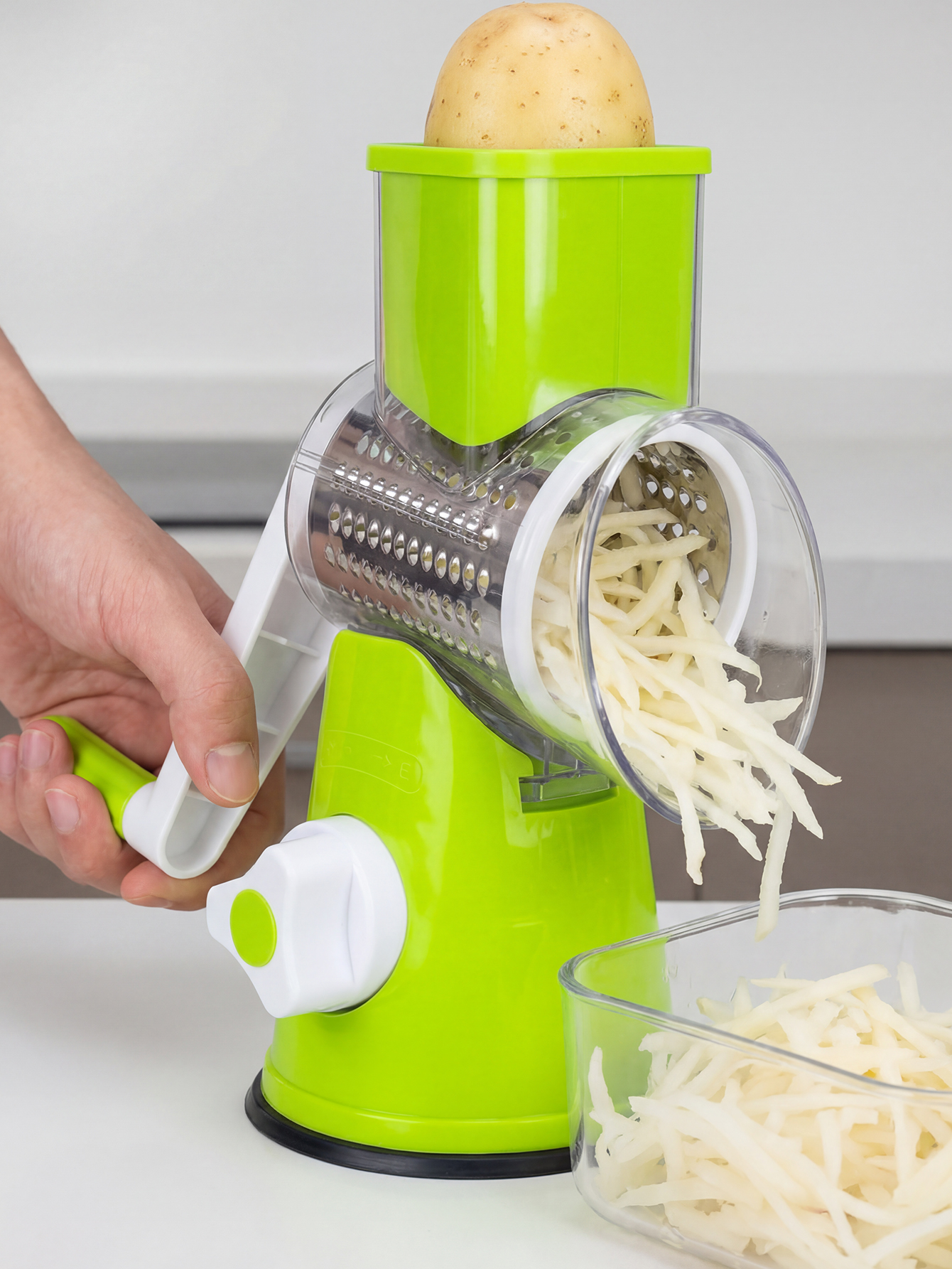 Rotary Cheese Grater with Hand - Mandoline Slicer avis et prix