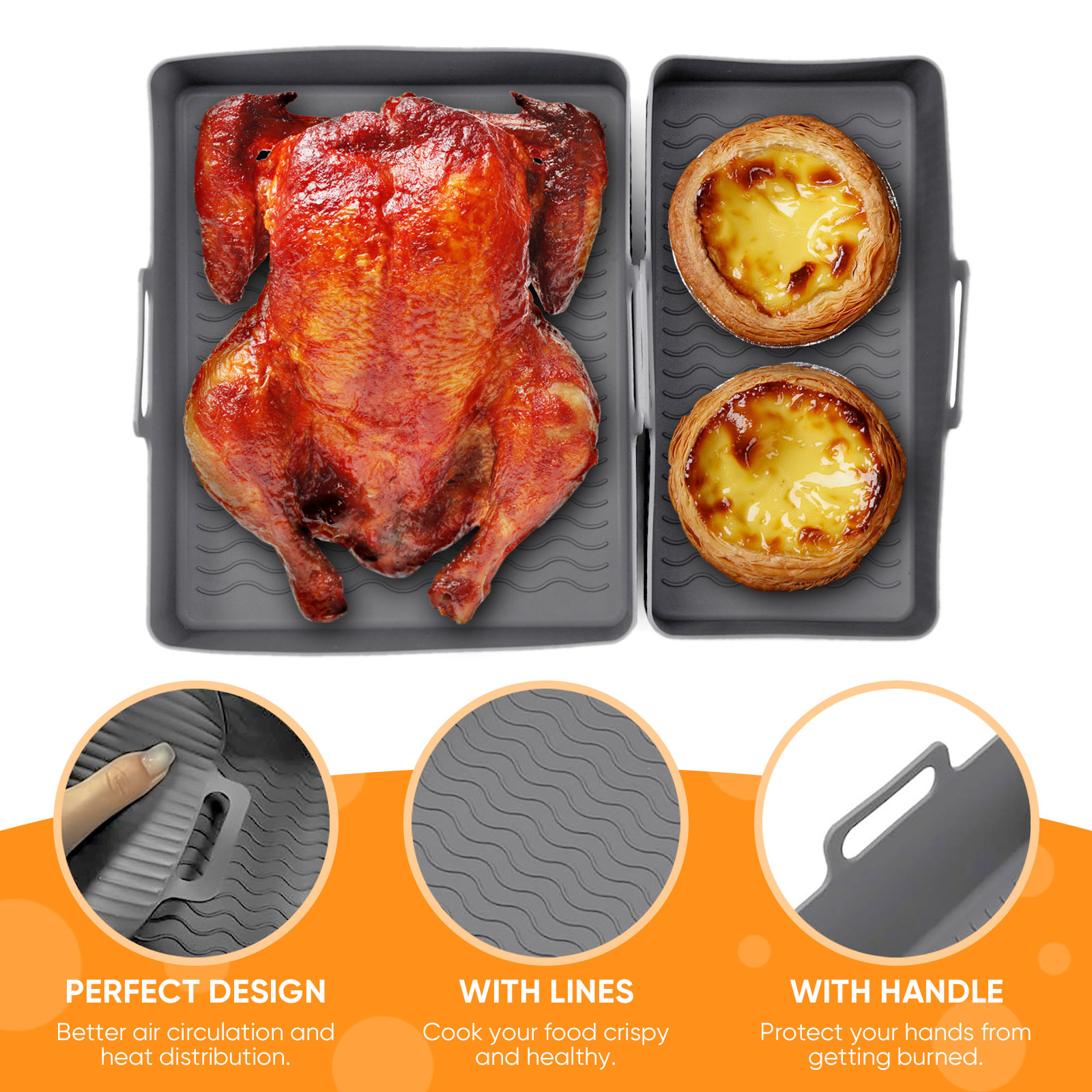 2pcs Set Silicone Air Fryer Ma - Silicone Steamer Basket avis et prix