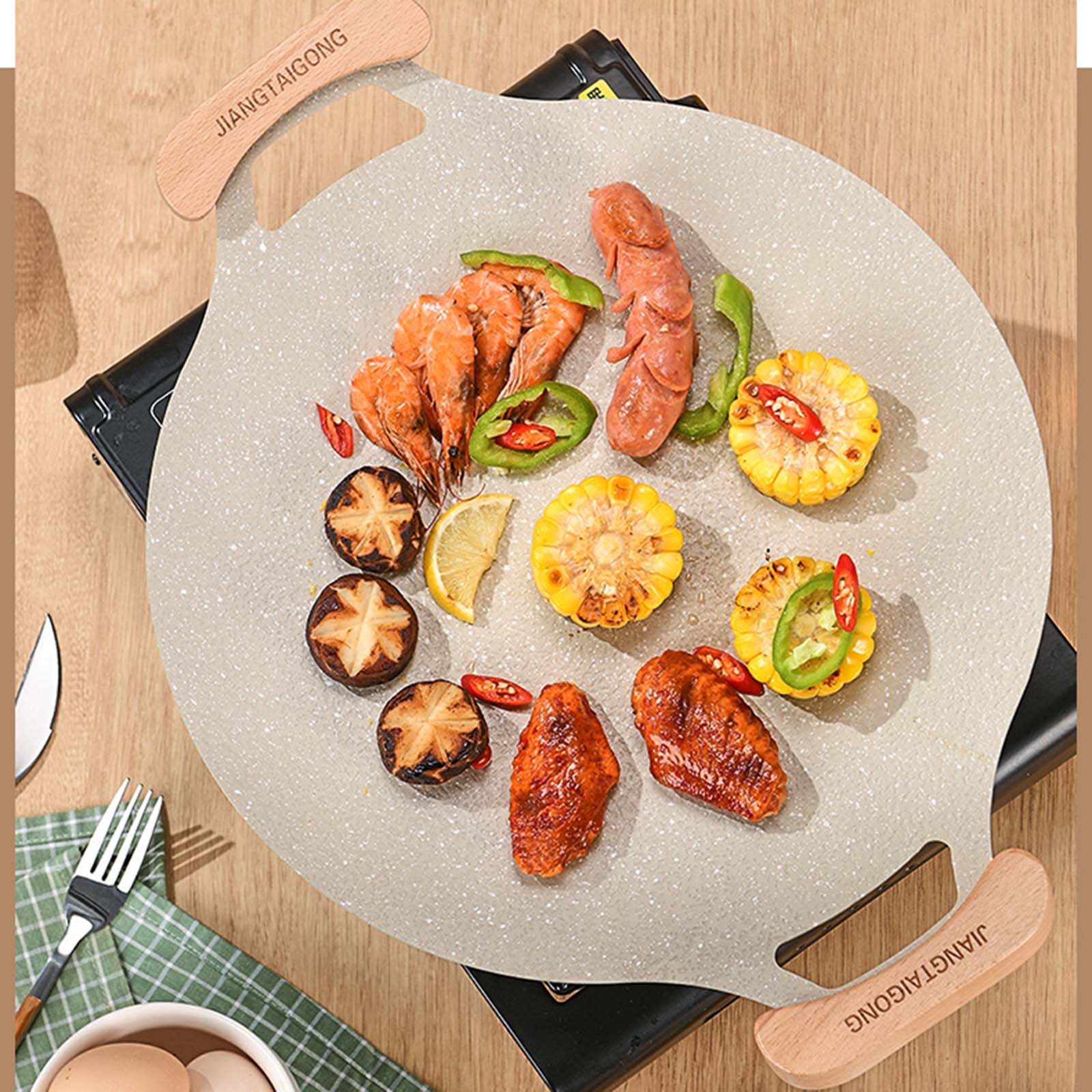 Korean BBQ Pan Binaural Design - Korean Kitchen Gadgets avis et prix