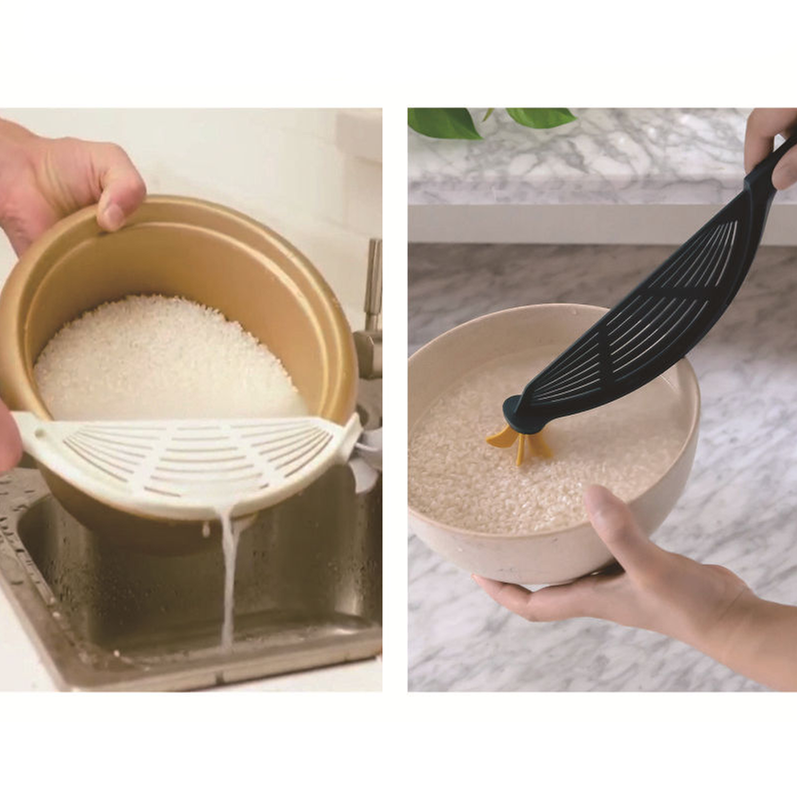 New Pot Strainer Plastic Cresc - Kitchen Gadgets Rice Filter avis et prix