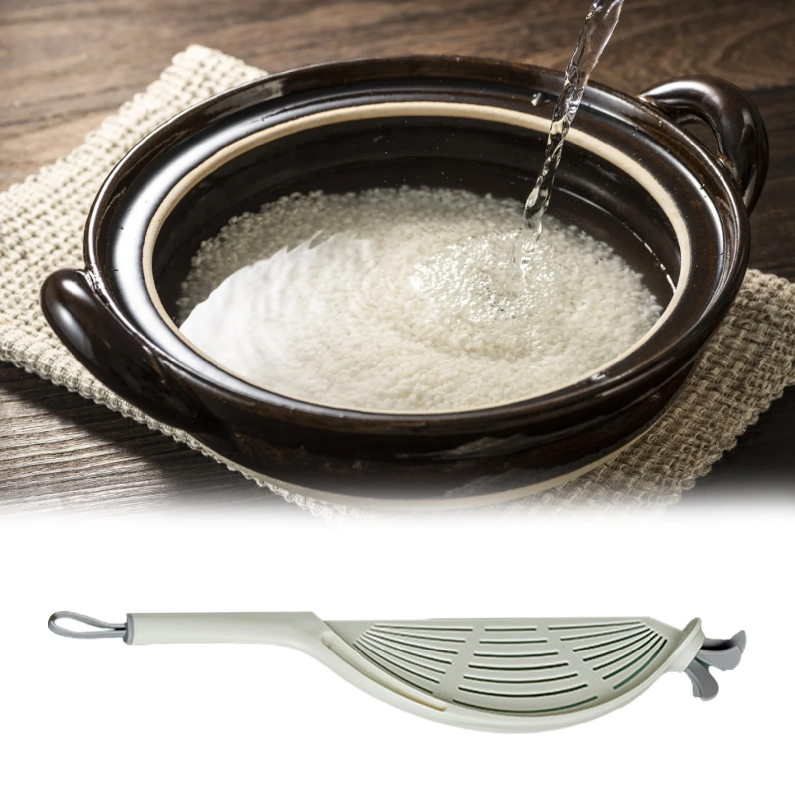 New Pot Strainer Plastic Cresc - Kitchen Gadgets Rice Filter avis et prix
