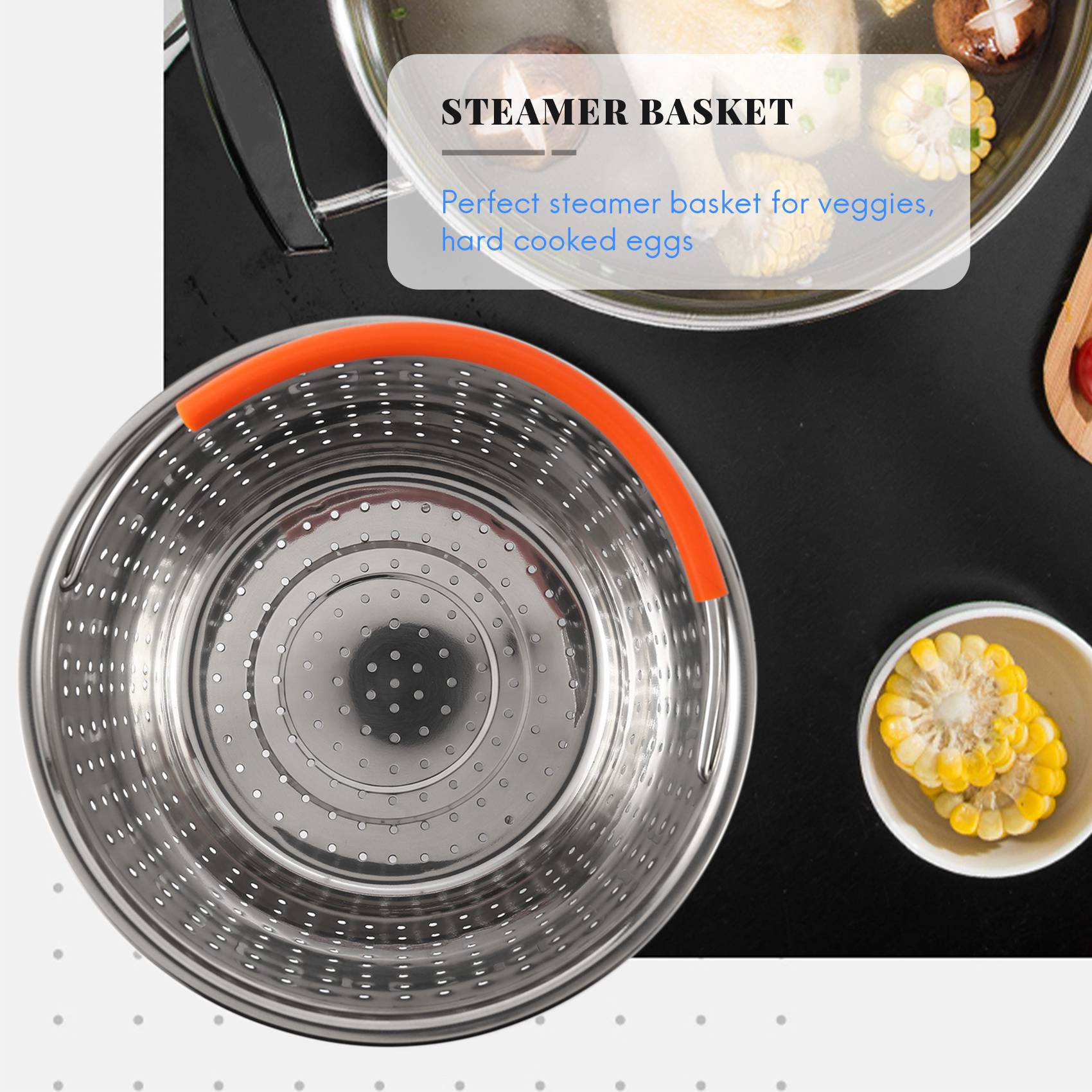 A71Z Stainless Steel Steamer B - Silicone Steamer Basket avis et prix